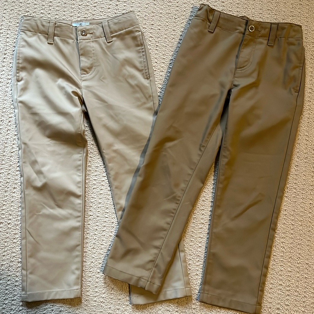 Two pairs khaki pants